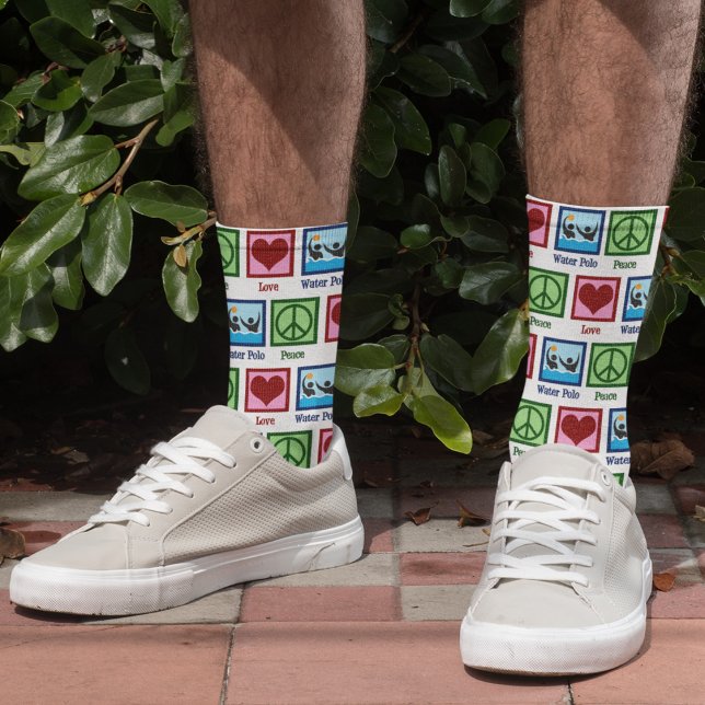 Niedlich Peace Liebe Water Polo Player Socken (Von Creator hochgeladen)