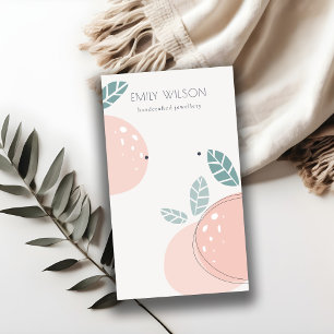 Niedlich Peach Abstrakt Frucht Fettgewebte Ohrenan Visitenkarte