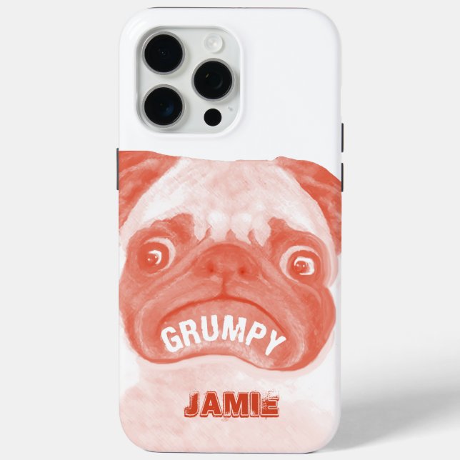 Niedlich Peachy Grumpy Puggy Case-Mate iPhone Hülle (Rückseite)