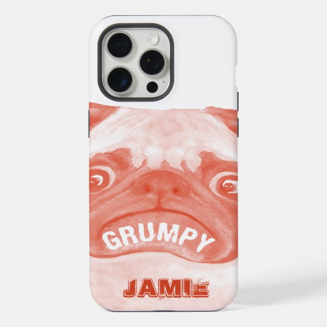 Niedlich Peachy Grumpy Puggy iPhone Hülle (Rückseite)