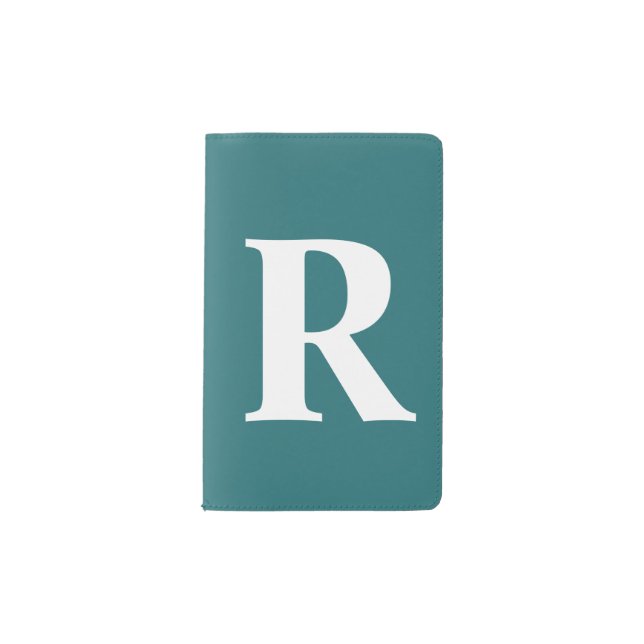 Niedlich Peacock Blue Personalisiert Monogram Moleskine Taschennotizbuch (Vorderseite)