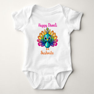 Niedlich Peacock, Diwali mit benutzerdefiniertem T Baby Strampler