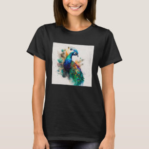 Niedlich Peacock Paint Spritzer Farbenfroh Gorgeq T-Shirt