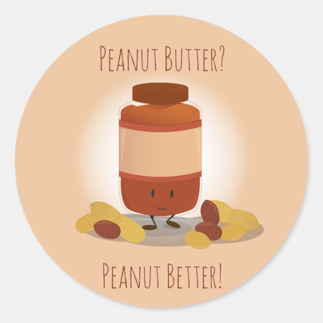 Niedlich Peanut Butter Jar | Aufkleber (Vorderseite)