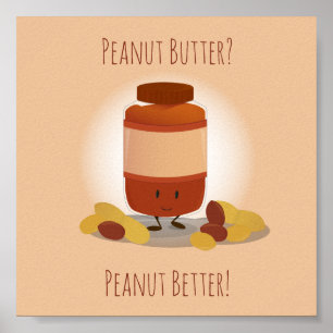 Niedlich Peanut Butter Jar   Poster