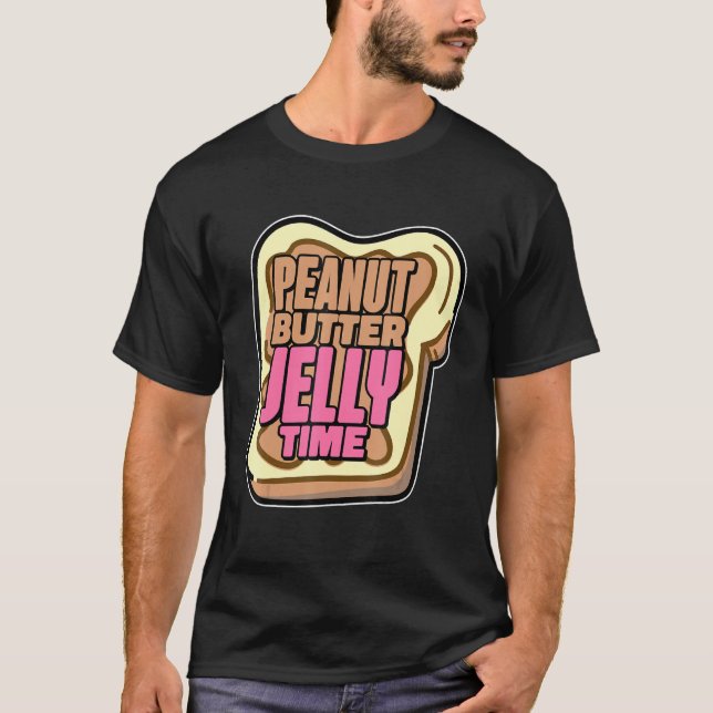 Niedlich Peanut Butter Jelly Time Pbj Food Men T-Shirt (Vorderseite)