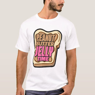 Niedlich Peanut Butter Jelly Time Pbj Food Men T-Shirt