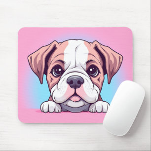 Niedlich Peeking American Bulldog Mousepad