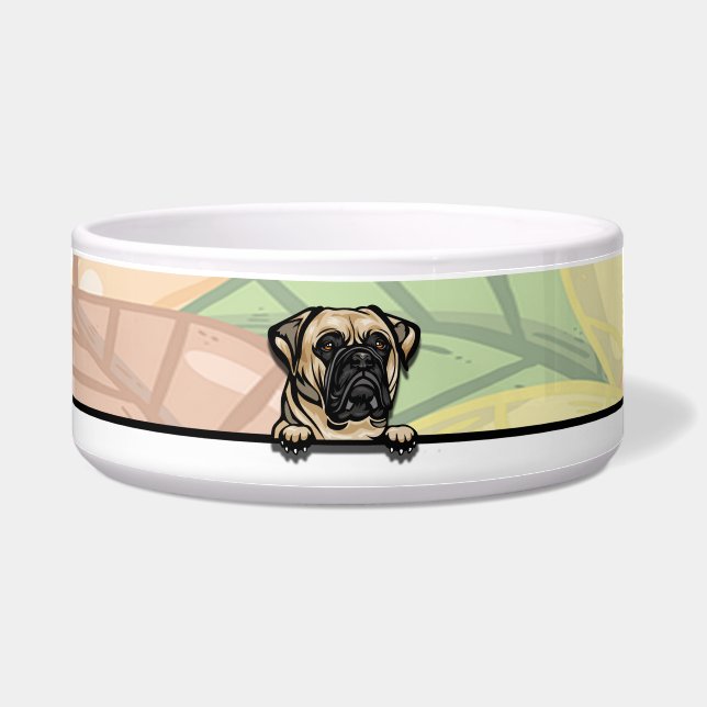 Niedlich Peeking Bull Mastiff, Küche Napf (Vorderseite)