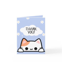 Niedlich Peeking Cat Dankeschön Karte
