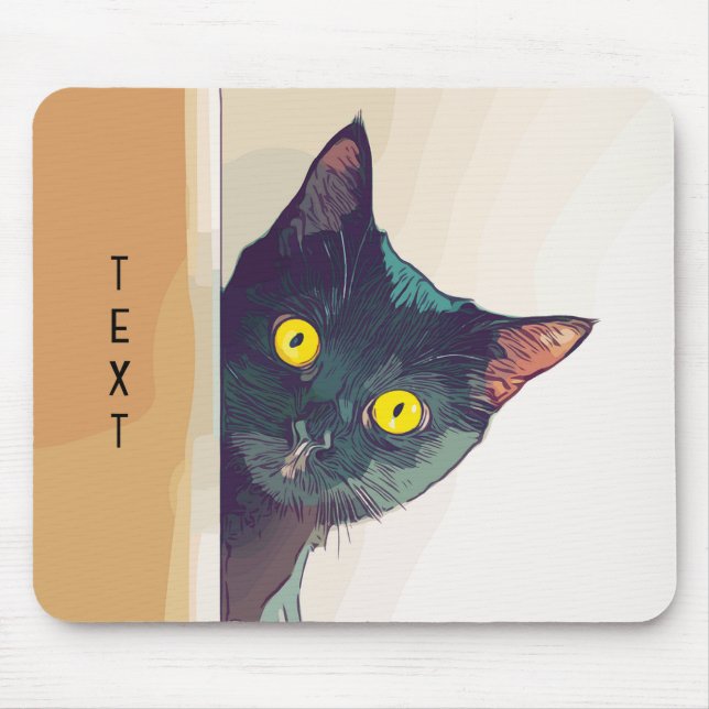 Niedlich Peeking Cat Design Mouse Pad Mousepad (Vorne)