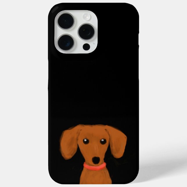 Niedlich Peeking Dackel Welpe Dackel Dog Lover Case-Mate iPhone Hülle (Rückseite)