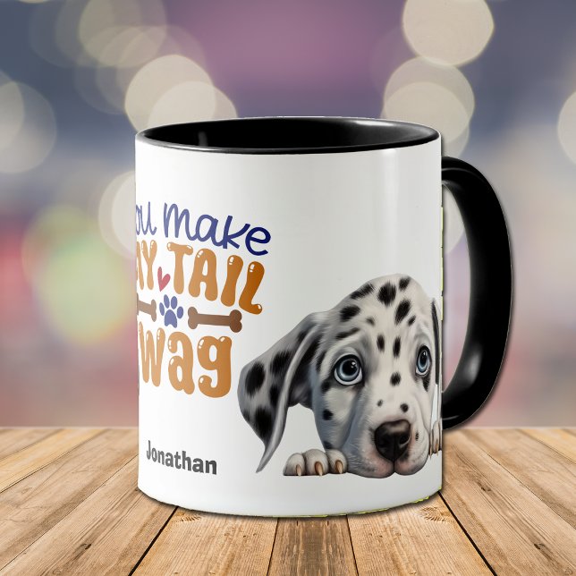 Niedlich Peeking Dalmatiner Hund Sie machen meinen Tasse (Von Creator hochgeladen)