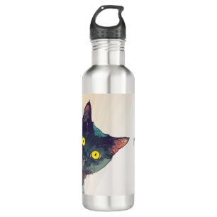 Niedlich Peeking Katze Design Wasserflasche Edelstahlflasche