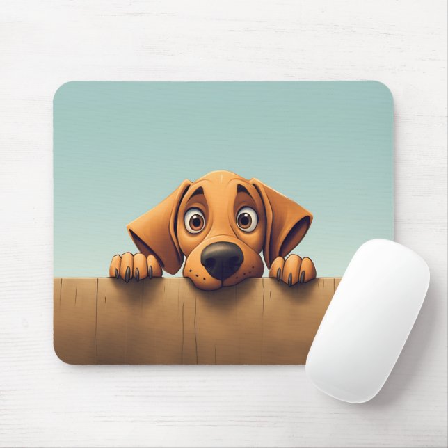 Niedlich Peeking Rhodesian Ridgeback Dog Mousepad (Mit Mouse)