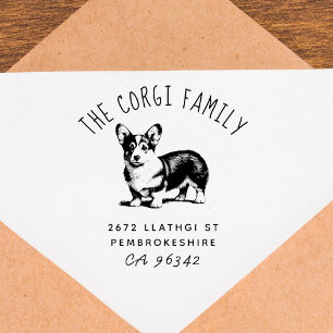 Niedlich Pembroke Corgi Rücksendeadresse Gummistempel