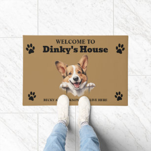 Niedlich Pembroke Welsh Corgi Dog Foto Fußmatte