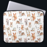 Niedlich Pembroke Welsh Corgi Dog Wasserfarbmuster Laptopschutzhülle<br><div class="desc">Die niedlichen Korgis zeichnen sich durch ein bezauberndes Muster aus! Fügen Sie Ihren Namen für eine personalisierte Touch hinzu. Fügen Sie diesem Design Ihre benutzerdefinierte Formulierung hinzu, indem Sie die "Diese Vorlage bearbeiten"-Felder auf der rechten Seite des Elements verwenden, oder klicken Sie auf die blaue Schaltfläche "Anpassen", um den Text...</div>