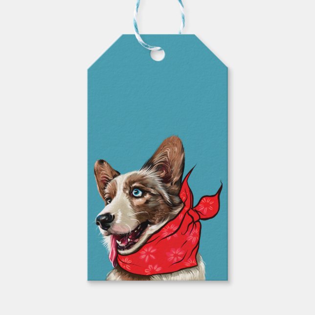Niedlich Pembroke Welsh Corgi Geschenkanhänger (Vorderseite)