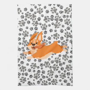 Niedlich Pembroke Welsh Corgi Geschirrtuch