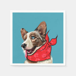 Niedlich Pembroke Welsh Corgi Serviette