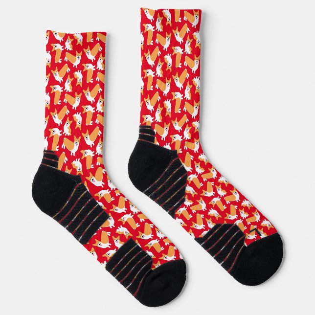 Niedlich Pembroke Welsh Corgi Weihnachten Socken (Rechts)