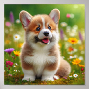 niedlich Pembroke Welsh Corgi Welppy Poster