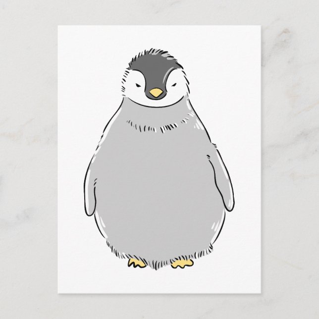 Niedlich Penguin Chick Postkarte (Vorderseite)