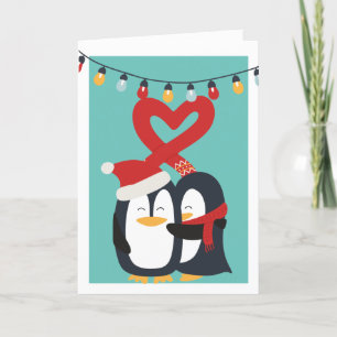 Niedlich Penguin Couple Personalisiert Weihnachten