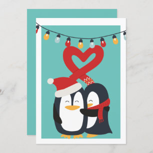 Niedlich Penguin Couple Personalisiert Weihnachten
