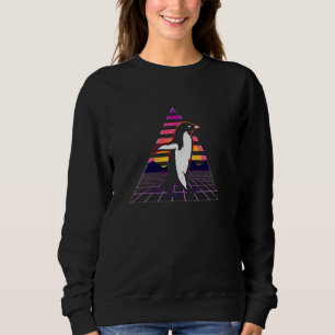 Niedlich Penguin Retro Vintag 80er Edm Funny Pengu Sweatshirt