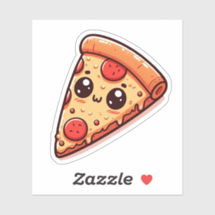 Niedlich Pepperoni Pizza Custom-Cut Vinyl Stickers Aufkleber