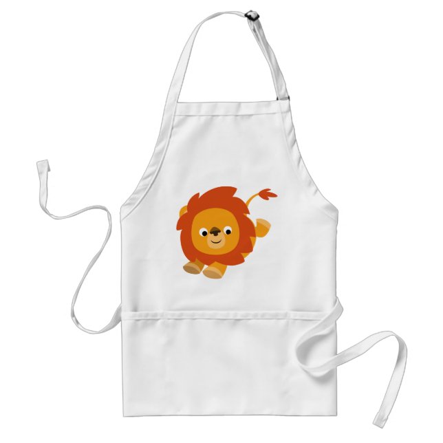 Niedlich Perky Cartoon Lion Cooking Schürze (Vorne)