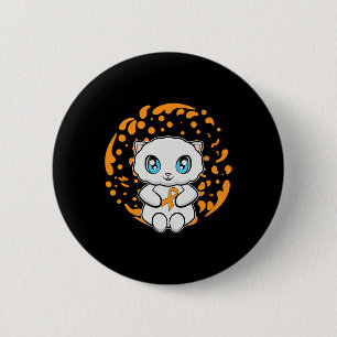 Niedlich Persische Katze Anime Kitten Leukämie Bew Button