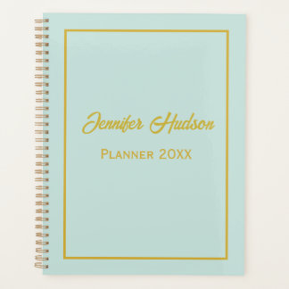 Niedlich Personal Minimalistisch Geyser Blue, Gold Planer
