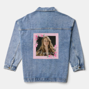 Niedlich Personalisiert ein Foto Rosa Jeansjacke