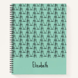 Niedlich, Personalisiert, Silhouette Kokospalmen Notizbuch