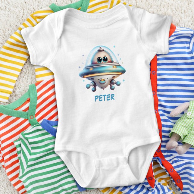 Niedlich Personalisiert Ufo Baby Strampler (Von Creator hochgeladen)