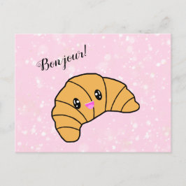 Niedlich Personalisierte Croissant Paris Bonjour G Postkarte