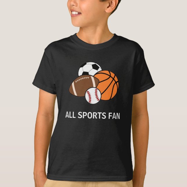 Niedlich personalisierte Sportfans T-Shirt (Vorderseite)