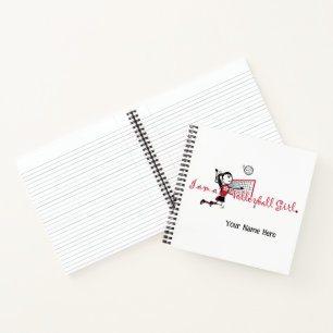 Niedlich Personalisierte Volleyball Notizbuch
