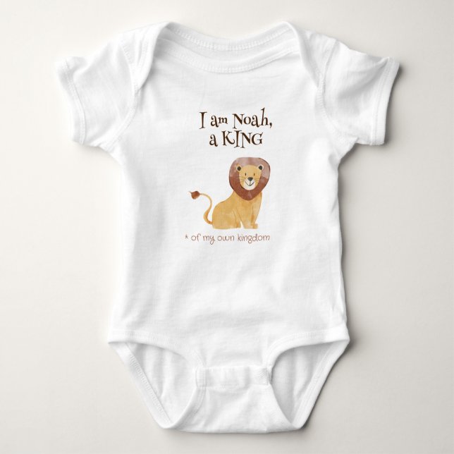 Niedlich Personalisierter Lion King Bodysuit Baby Strampler (Vorderseite)