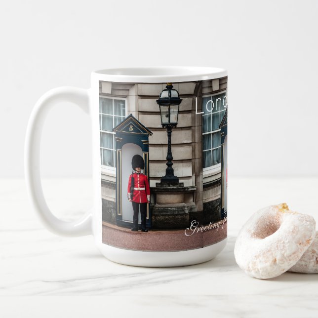 Niedlich Personalisiertes London Vereinigtes König Kaffeetasse (Mit Donut)