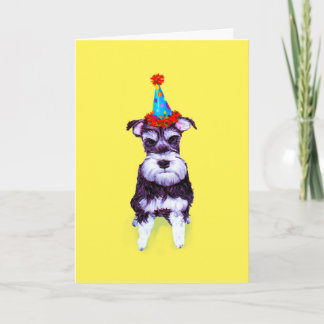 Niedlich Personalizable Geburtstag Schnauzer Card Karte