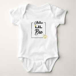 Niedlich Personalize Lil baby Bro Baby Strampler