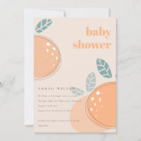 Niedlich Pfirsichblüte Orange Fruchtig Baby Dusche