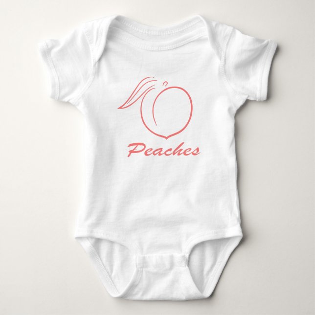 Niedlich, Pfirsiche Baby Bodysuit, Ein Stück Baby Strampler (Vorderseite)