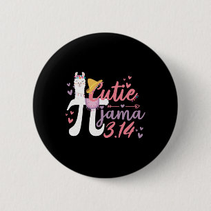 Niedlich Pi Day Pajama Lama 3.14 Süsse Pie Alpaca Button