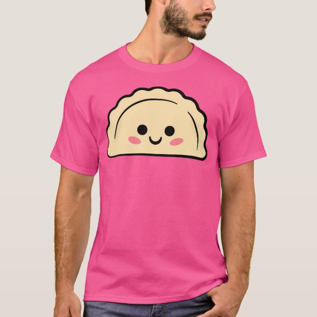 Niedlich Pierogi Kawaii Polnischer Entwurf T-Shirt (Vorderseite)