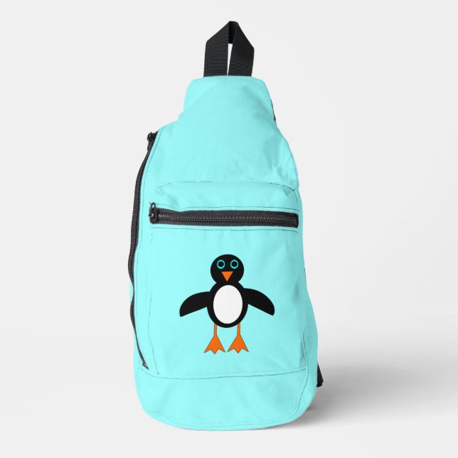 Niedlich Pinguin Crossbody Bag (Vorderseite)